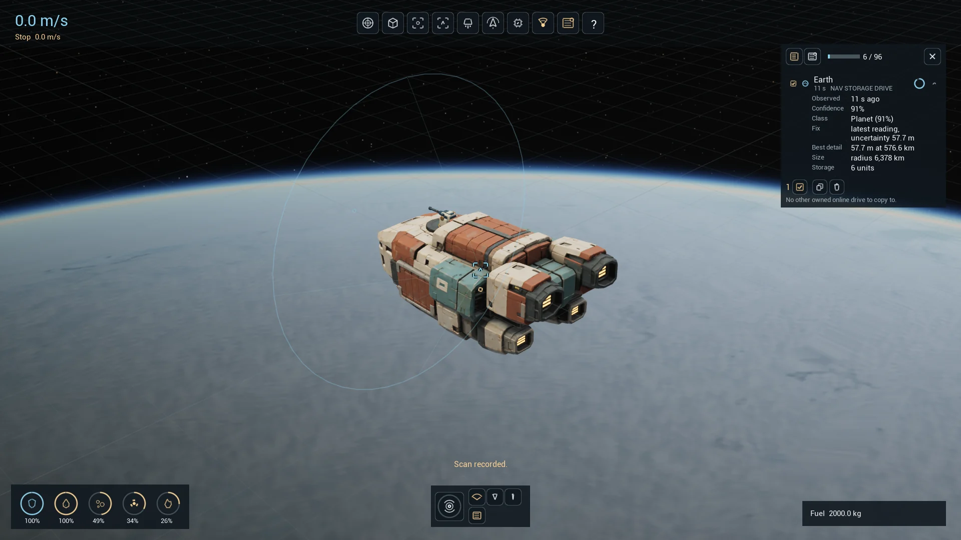 An in-flight scan result with observed fields and confidence.